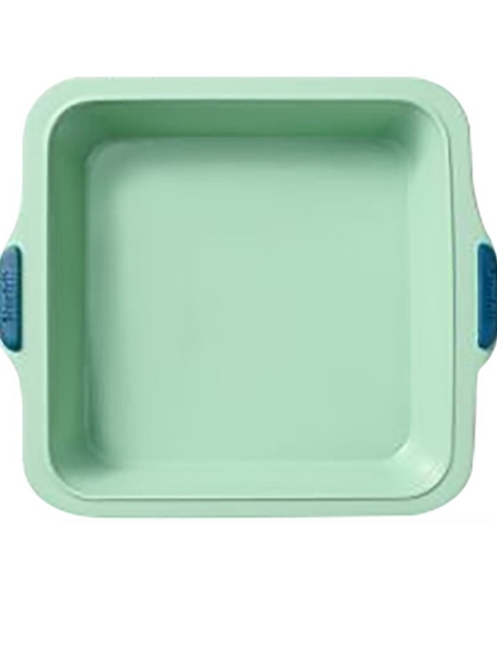 2 x Starfrit Silicone Square Cake Pan with Integrated Metal Frame - 8" in Green